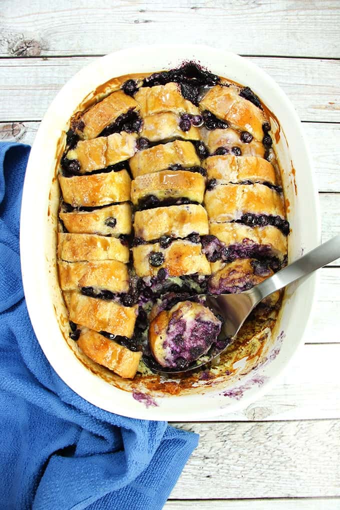Easy Overnight Blueberry French Toast - The Salty Marshmallow