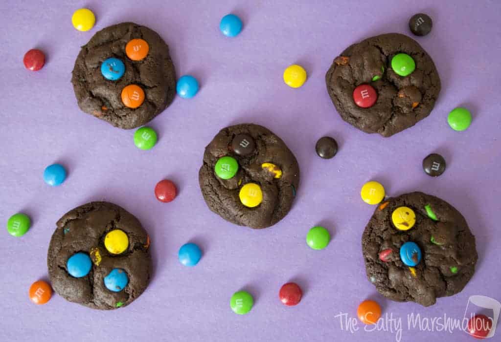 chocolate m&m cookies