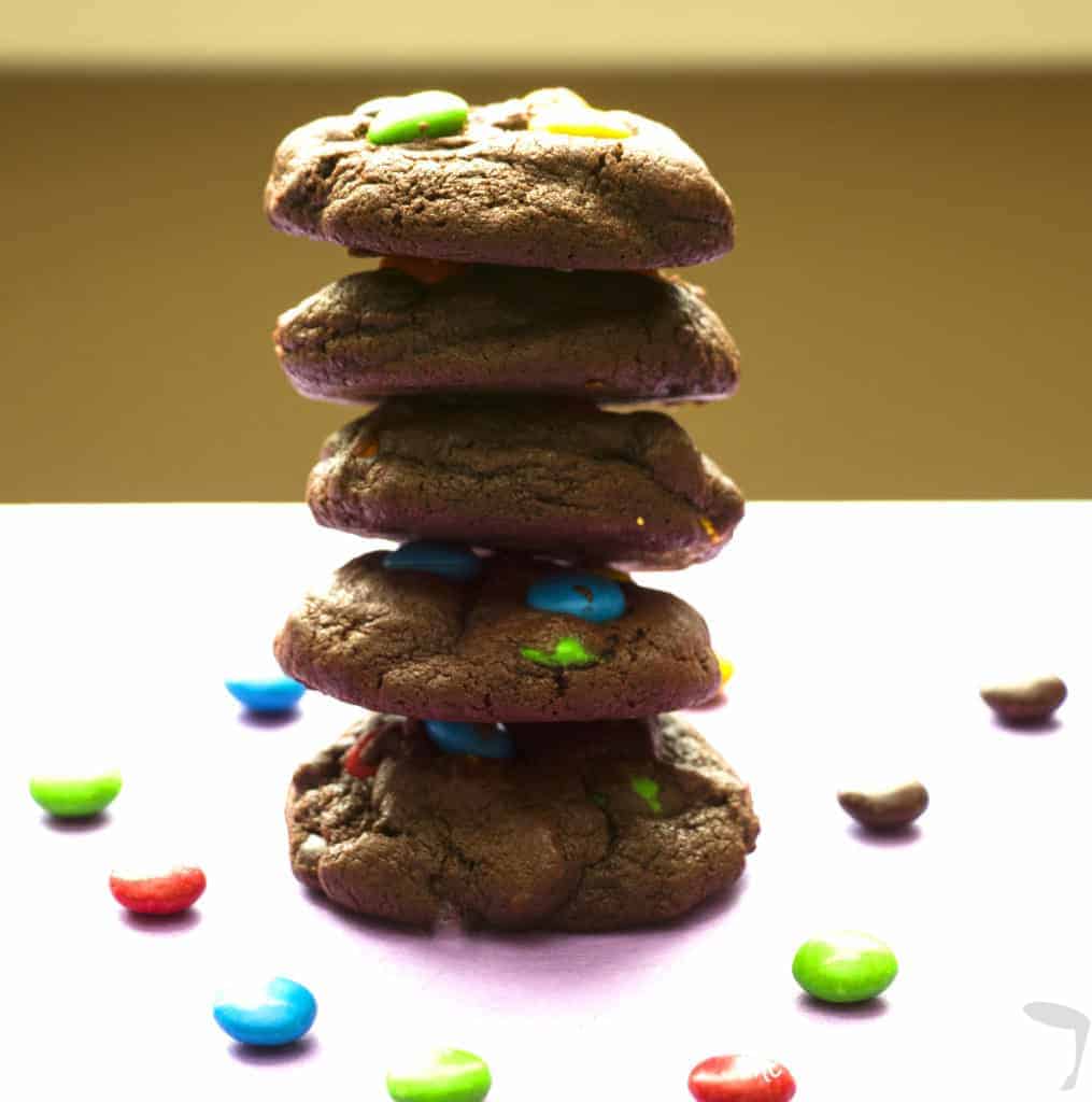 chocolate m&m cookies