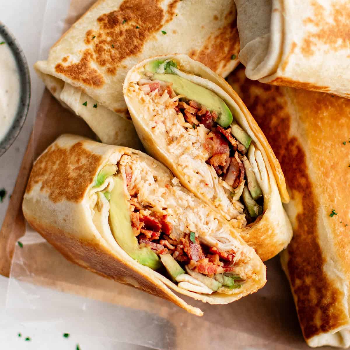 Pepper Jack Chicken Wraps