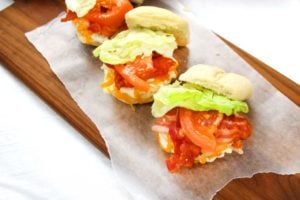 Easy sliders made with leftover turkey