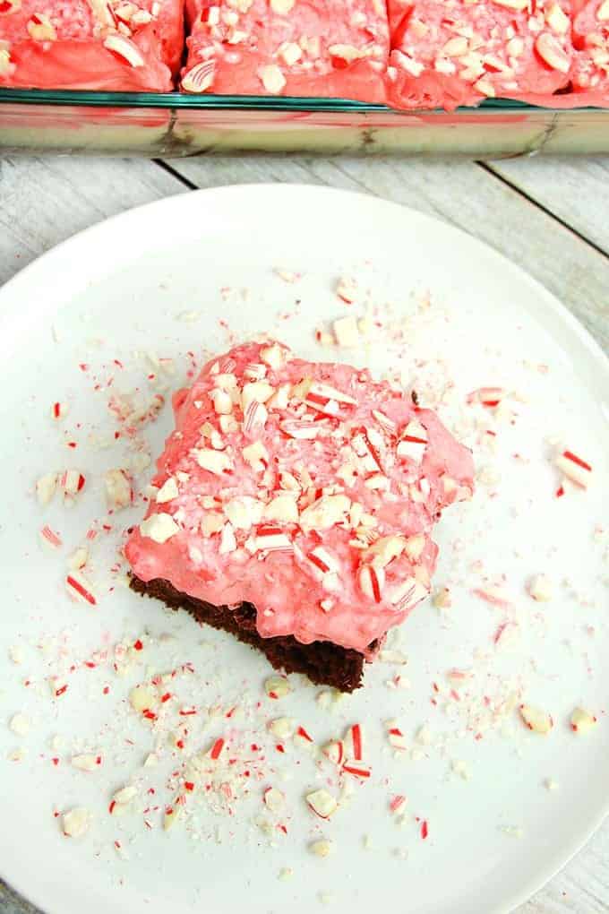 chocolate peppermint poke cake