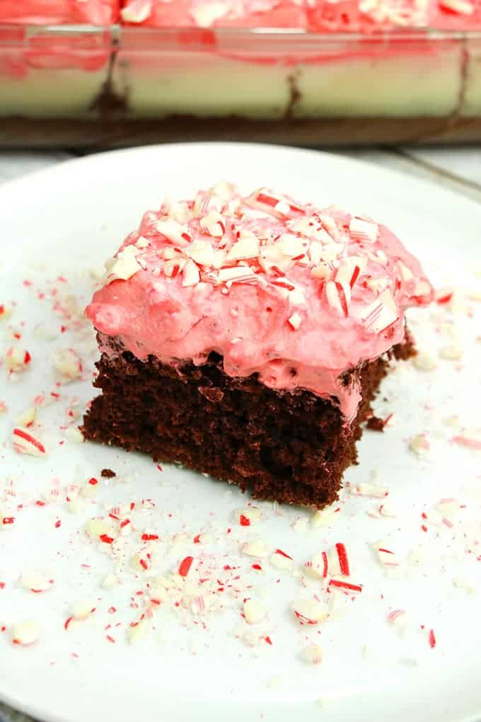 chocolate peppermint poke cake