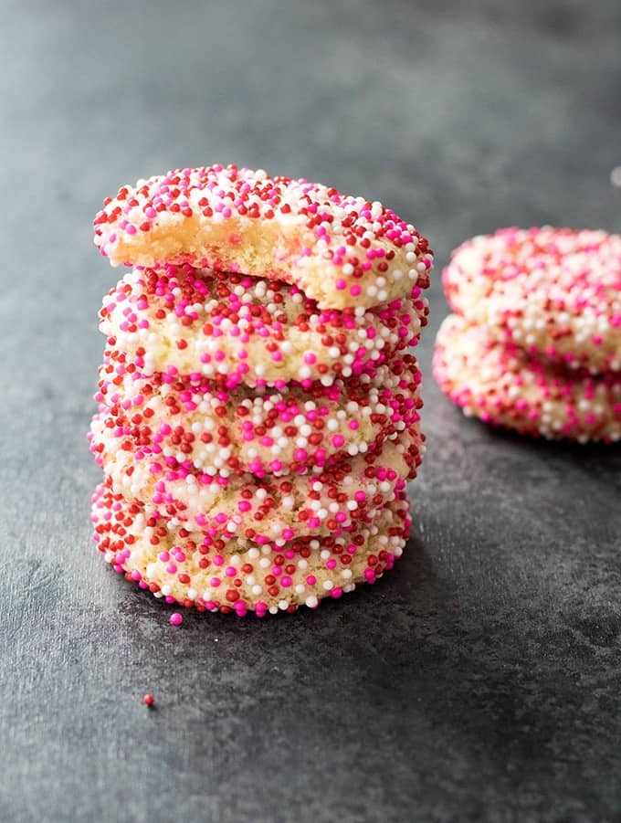 Sprinkle Valentine's Day Cookies