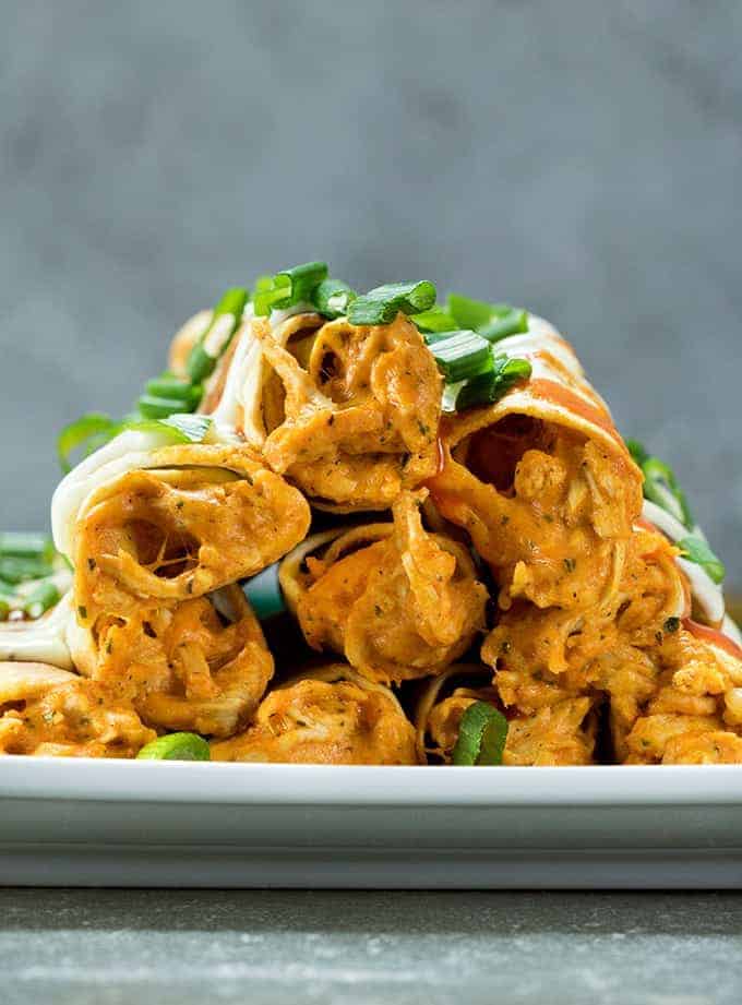 Cheesy Buffalo Chicken Taquitos
