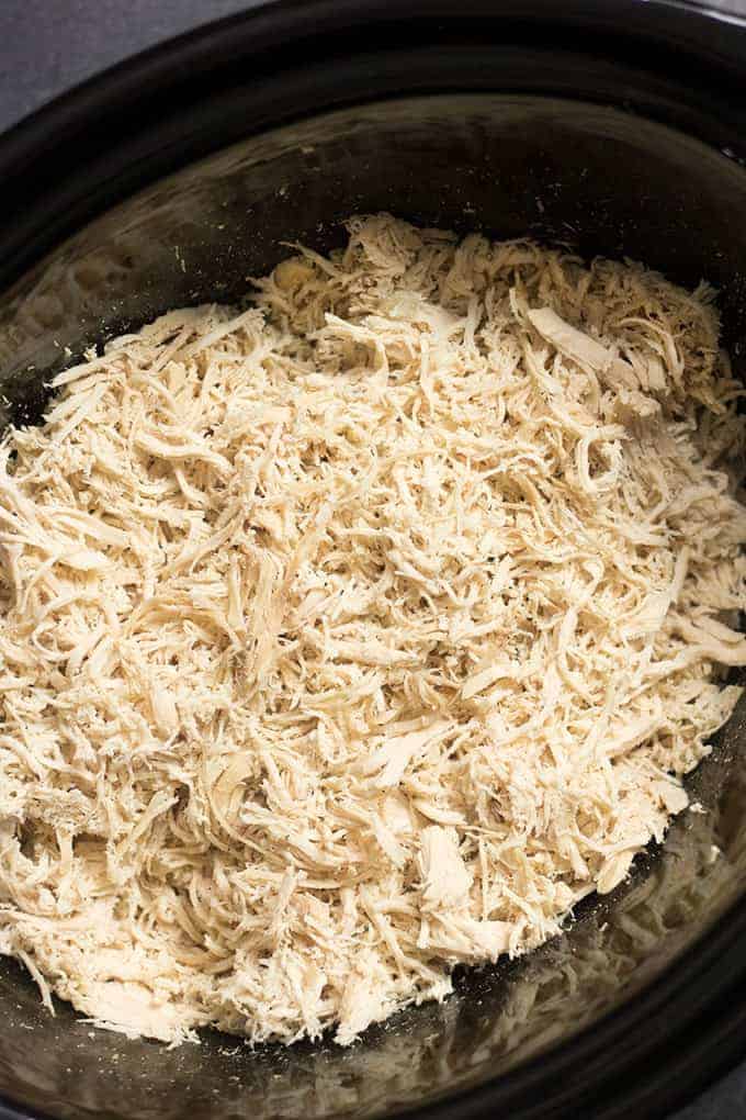 Easy Crockpot Shredded Chicken - The Salty Marshmallow