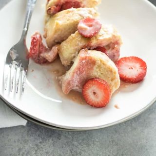 overnight french toast with strawberries