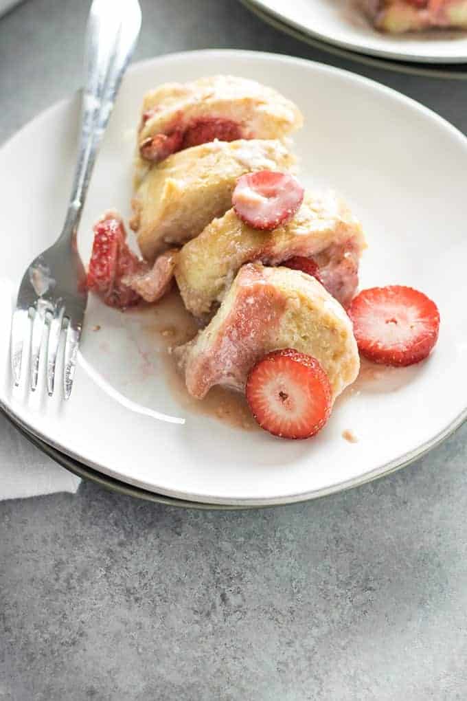 overnight french toast with strawberries