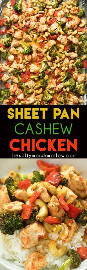 Easy Sheet Pan Cashew Chicken - The Salty Marshmallow