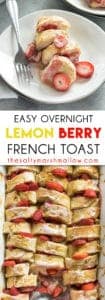 Easy overnight french toast with strawberries and cream cheese