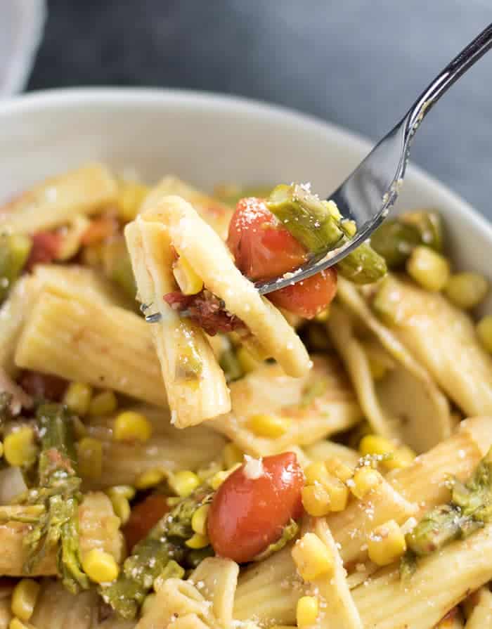 one pot pasta with spring vegetables