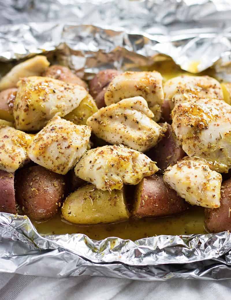 Honey Mustard Chicken Foil Packets