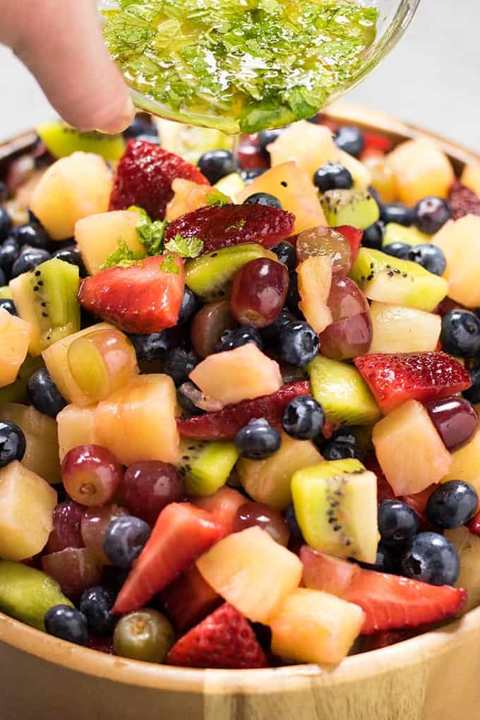 honey lime fruit salad