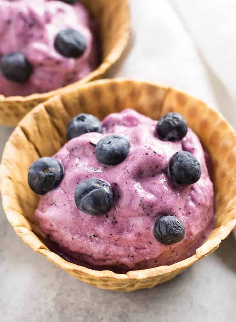 Healthy Blueberry Blender Ice Cream The Salty Marshmallow