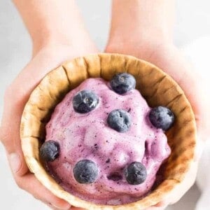 no churn blueberry ice cream