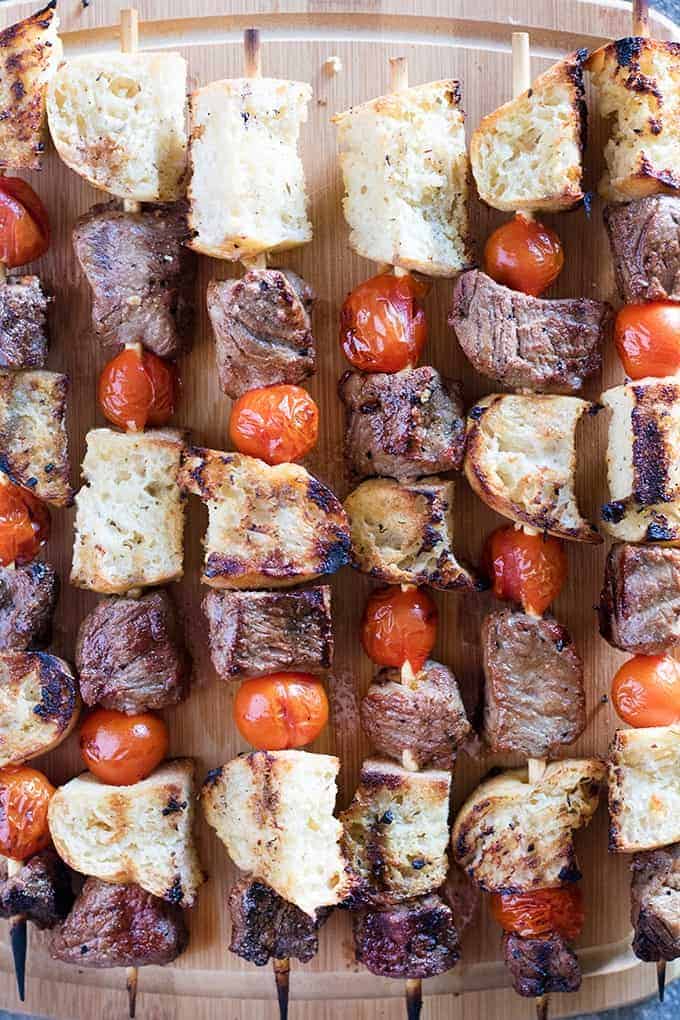 kabobs with steak