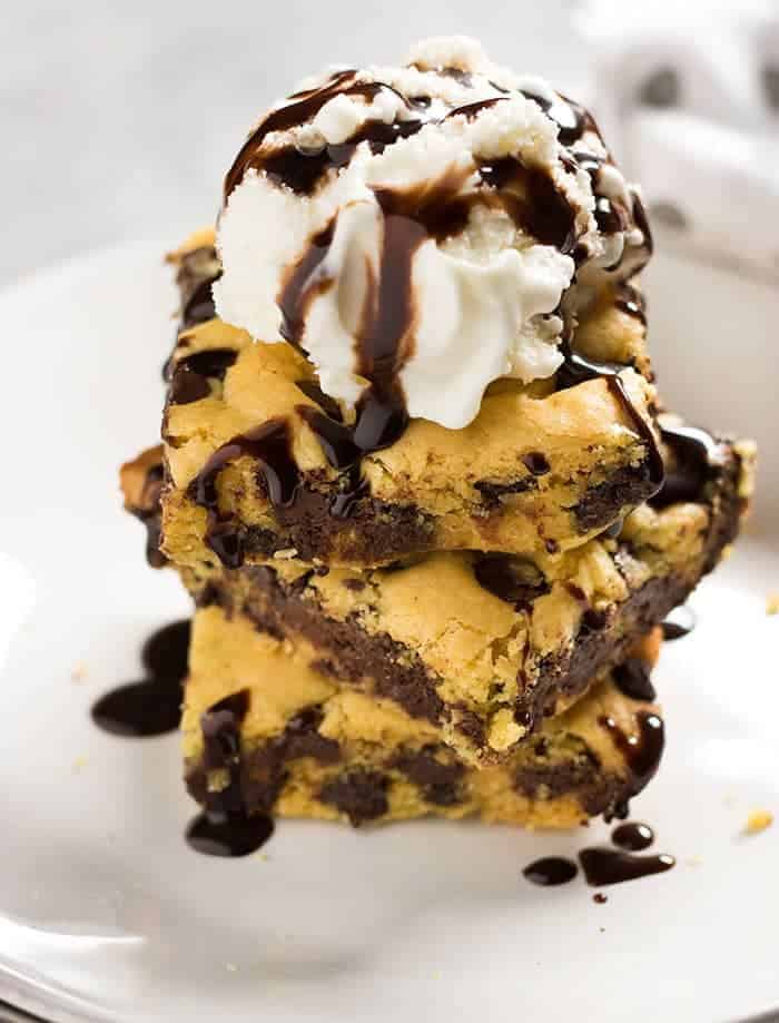 Cake Mix Chocolate Chip Cookie Bars {4 ingredients!) - Princess Pinky Girl