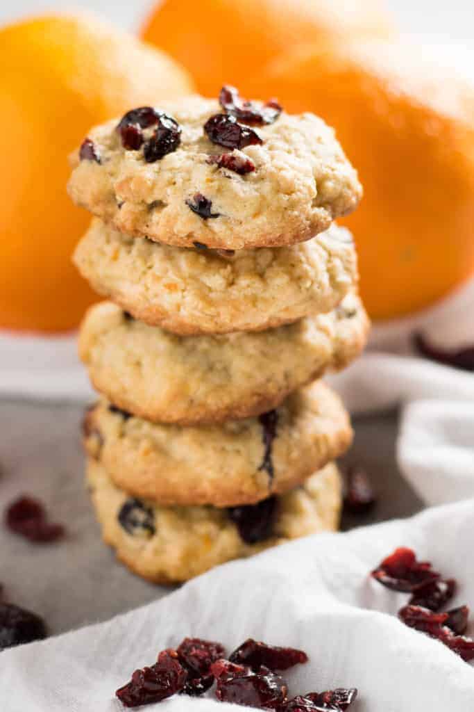 cranberry orange oatmeal cookies