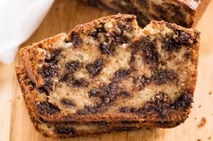 Easy One Bowl Banana Bread with Chocolate Chips