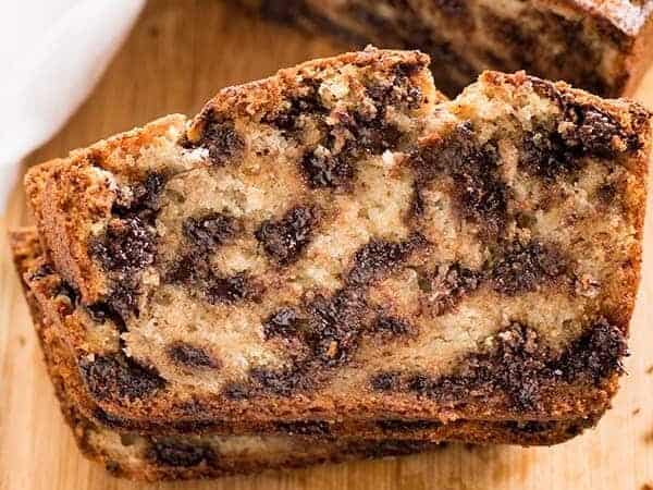Easy One Bowl Banana Bread with Chocolate Chips