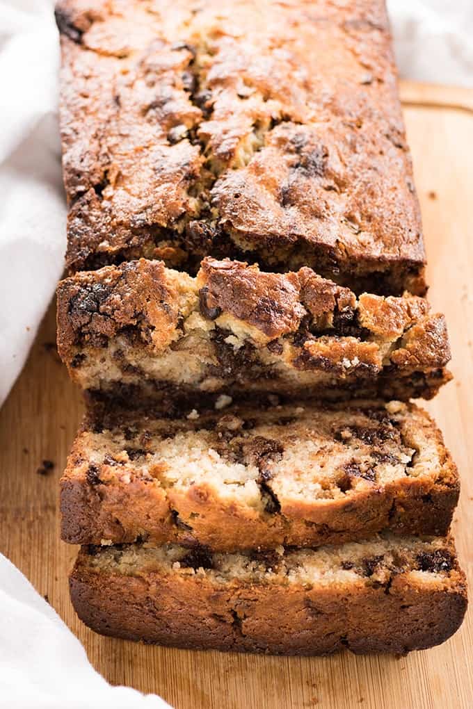 One Bowl Banana Bread with Chocolate Chips Easy