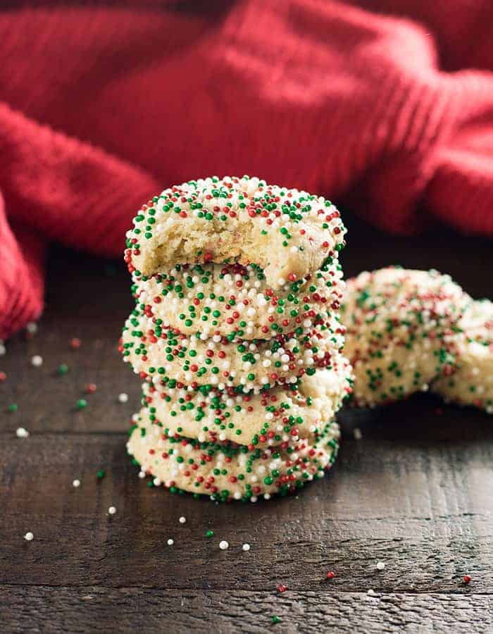 christmas sprinkle cookies - the palatable life