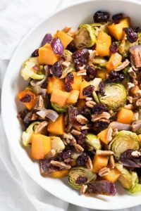 Roasted Butternut Squash and Brussel Sprouts
