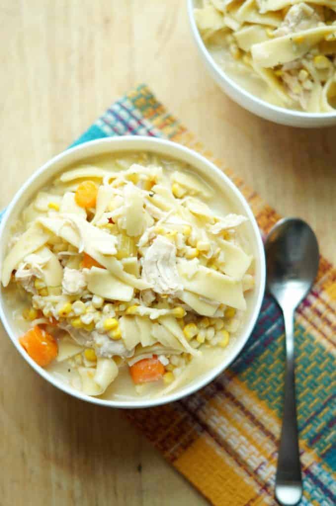 Chicken Pot Pie Soup made in the Instant Pot