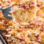 breakfast casserole with ham tater tots and cheese