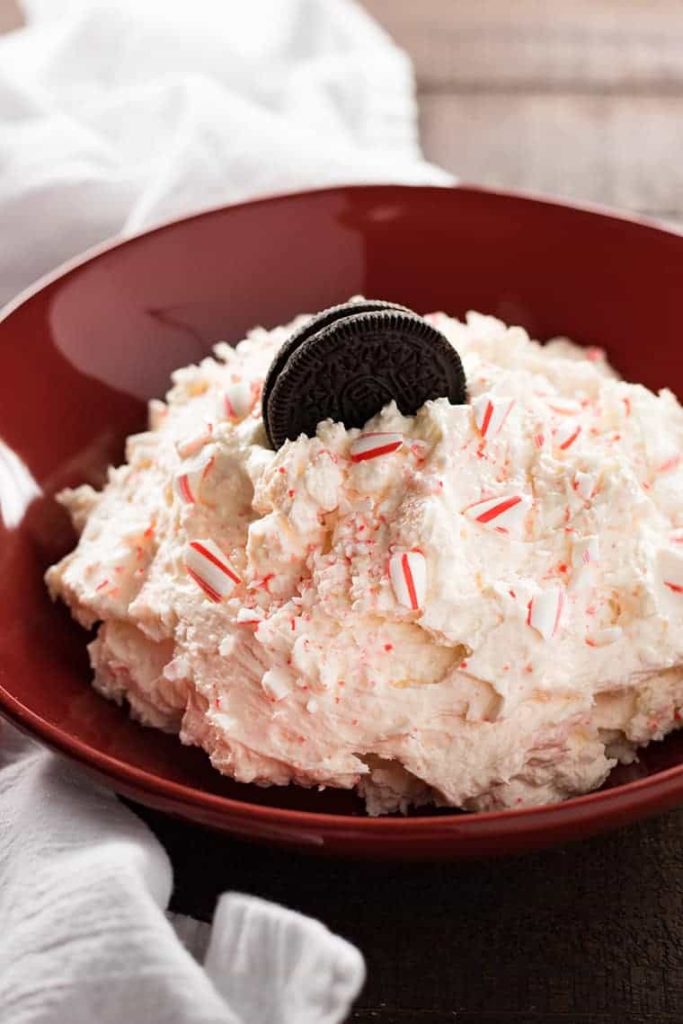 Candy Cane Cheesecake Christmas Dip