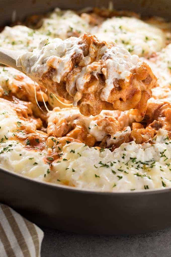 One pot lasagna with macaroni