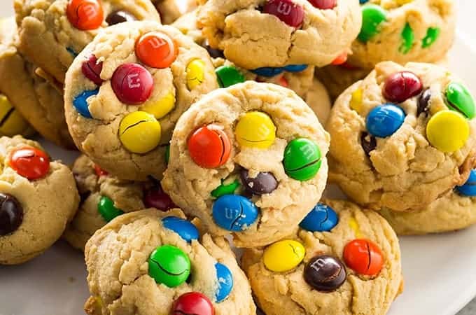 Peanut Butter M&M Cookies - My Cookie Journey