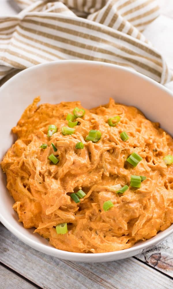 buffalo chicken dip cooked in the slow cooker