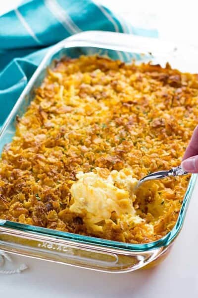 Cheesy Hashbrown Casserole - The Salty Marshmallow