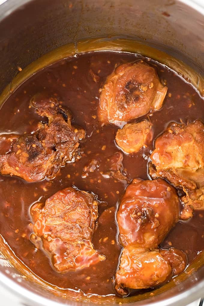 chicken thighs cooked in the instant pot