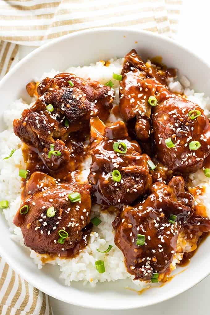 Honey Sesame chicken thighs in the instant pot