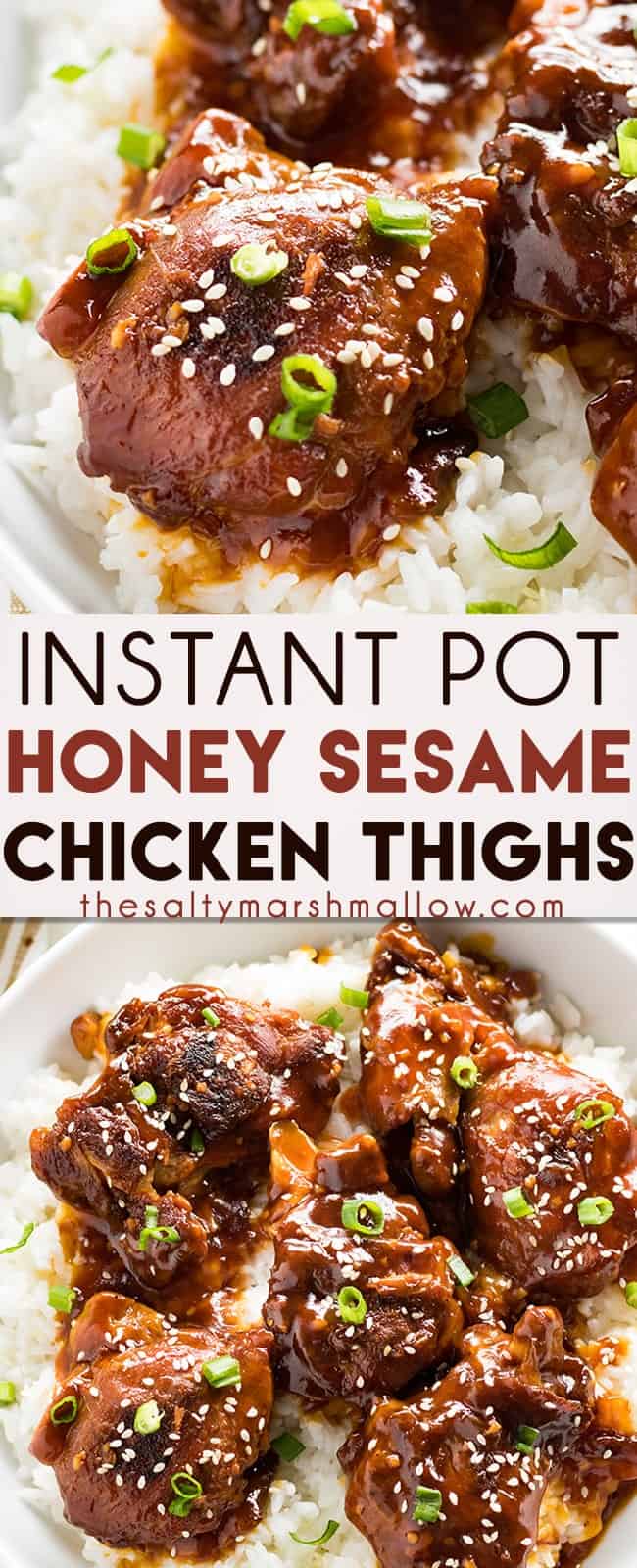 Honey Sesame Instant Pot Chicken Thighs The Salty Marshmallow
