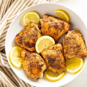 chicken thighs baked with lemon pepper