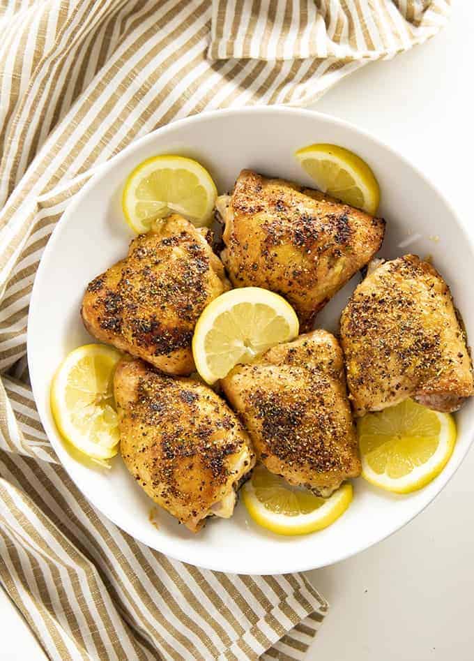 Lemon Pepper Baked Chicken Thighs