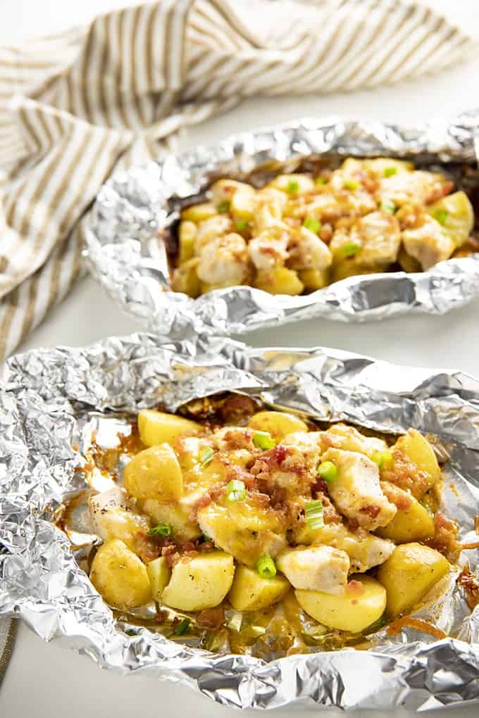 Chicken and potato foil packets sale