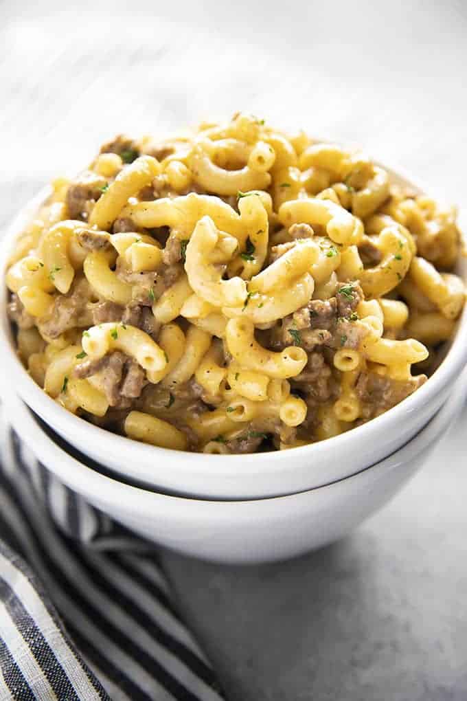 Instant pot hamburger cheap mac and cheese