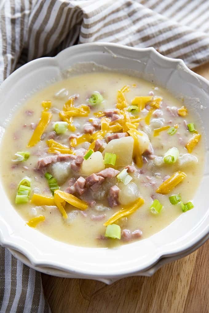 Ham and Cheese Instant Pot Potato Soup - The Salty Marshmallow