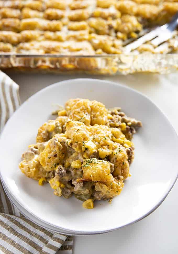 Tater tot casserole with cream of mushroom