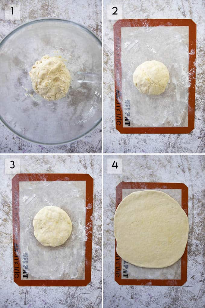 photo collage how to make and roll out pizza dough recipe