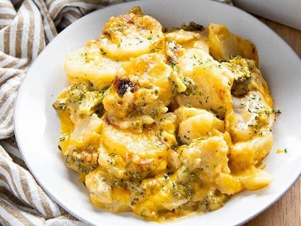 scalloped potatoes cheesy with broccoli