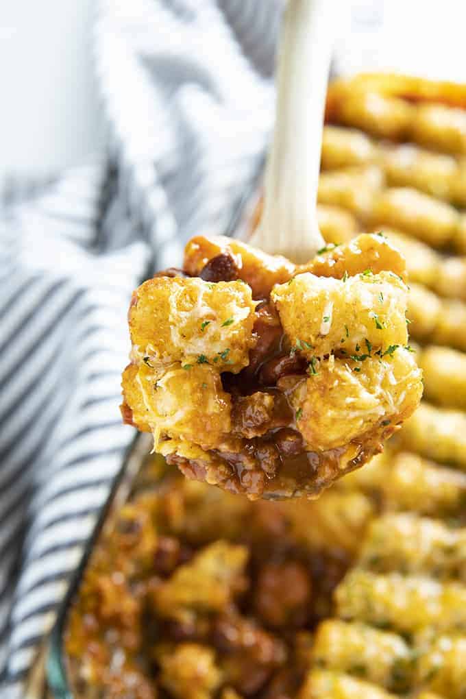 tater tot chili dog casserole