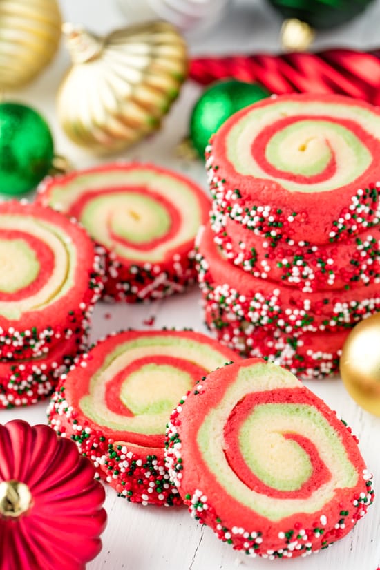 spiral christmas sugar cookies