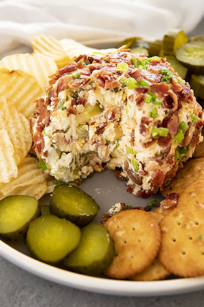 Sliced cheese ball