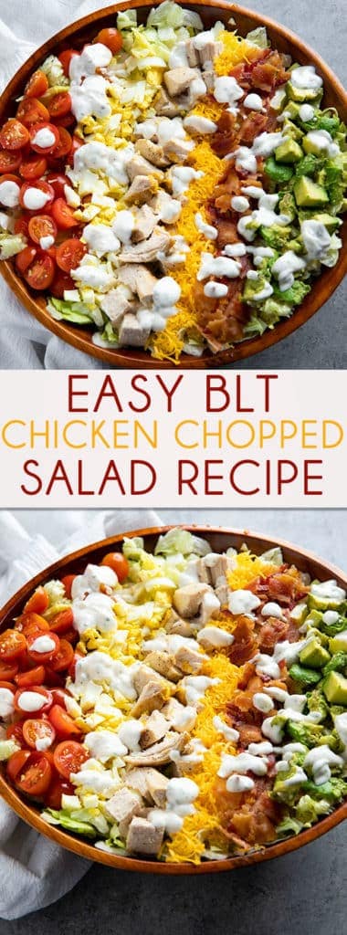 BLT Chicken Chopped Salad - The Salty Marshmallow