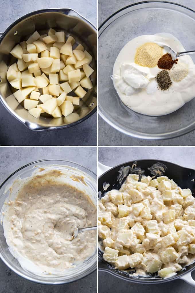 how to make cheesy ranch potatoes